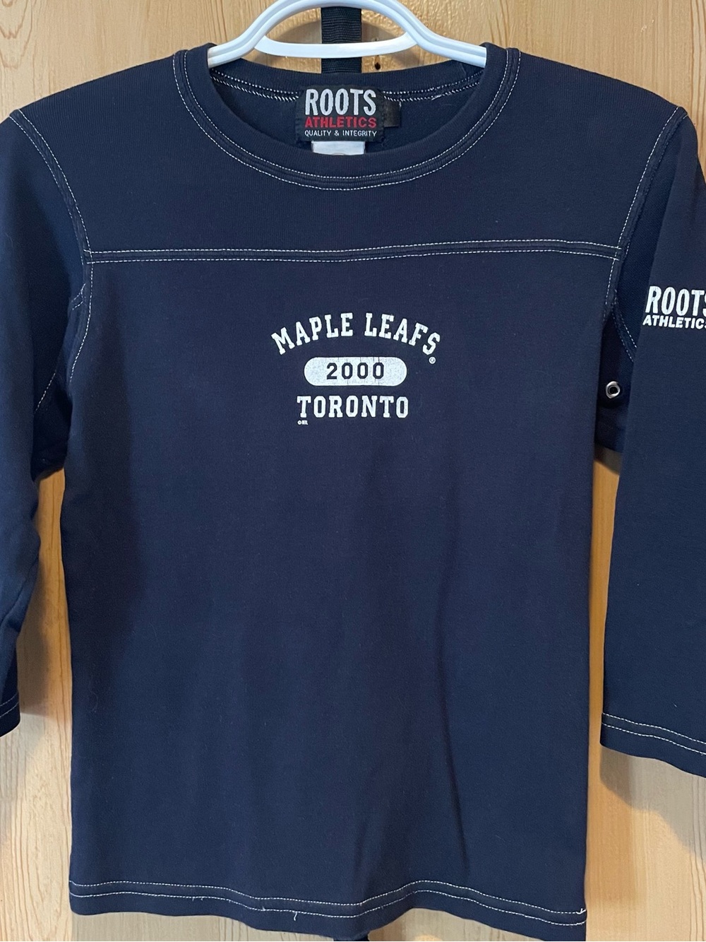 Vintage Y2K Roots Athletics Toronto Maple Leafs 2000 Shirt Womens XS Navy